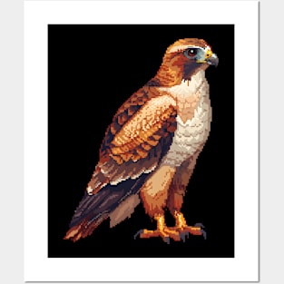 Falcon in Pixel Form Posters and Art